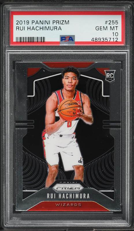 2019 Panini Prizm Rui Hachimura ROOKIE #255 PSA 9 MINT on