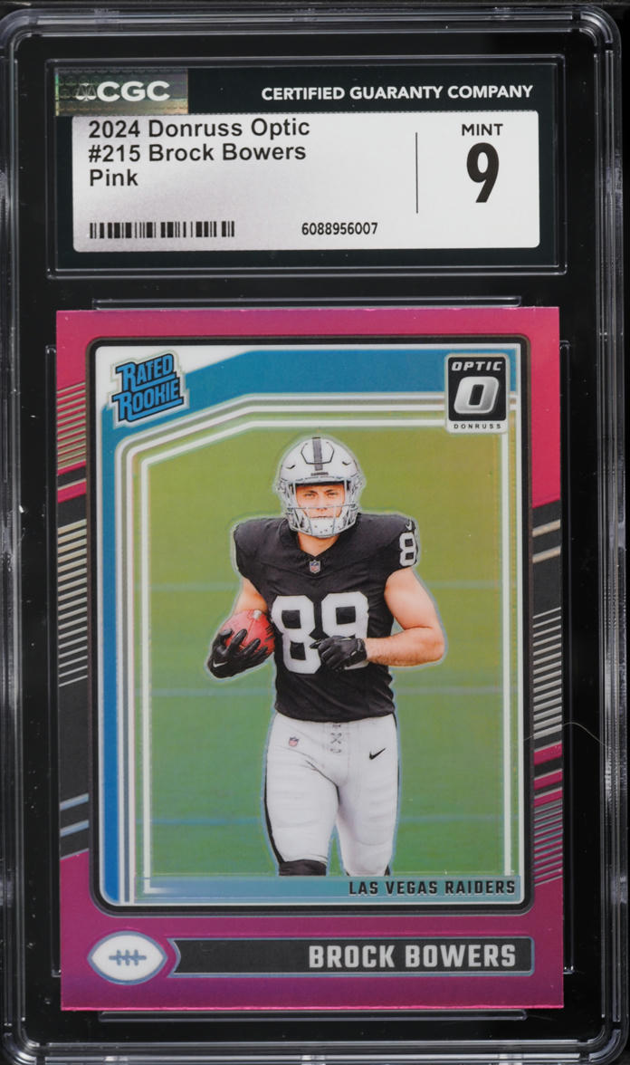 2024 Donruss Optic Pink Brock Bowers ROOKIE #215 CGC 9 MINT