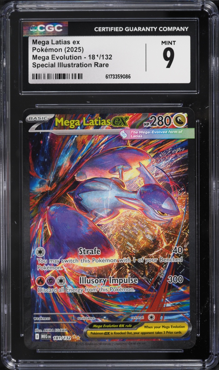2025 Pokemon Mega Evolution SIR Mega Latias ex #181 CGC 9 MINT