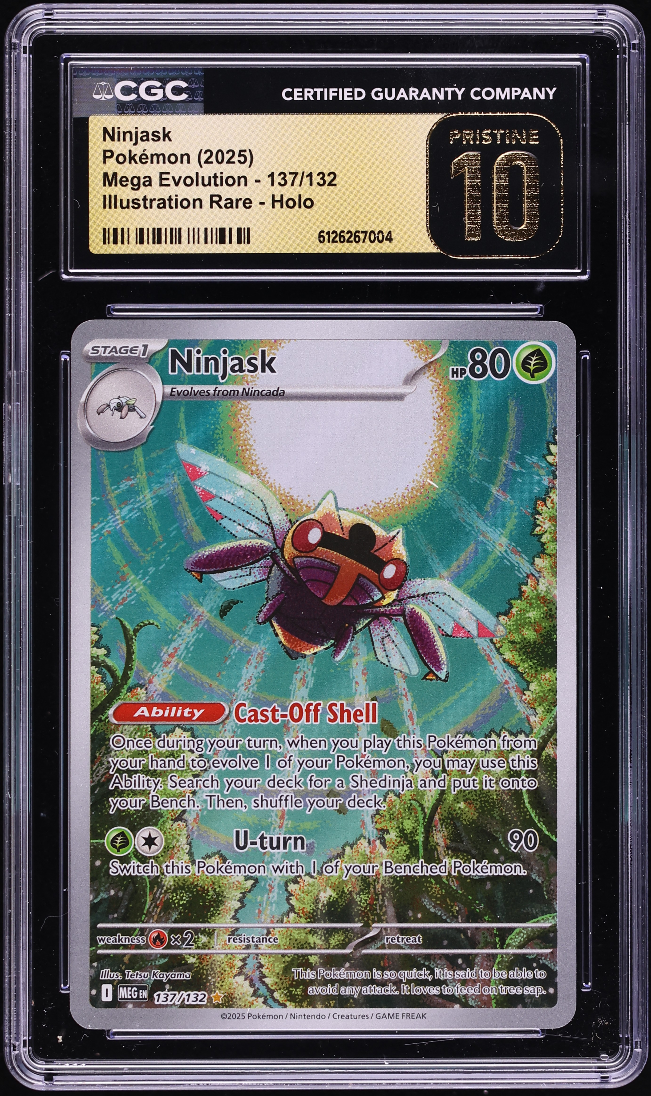 2025 Pokemon Mega Evolution IR Ninjask #137 CGC 10 PRISTINE