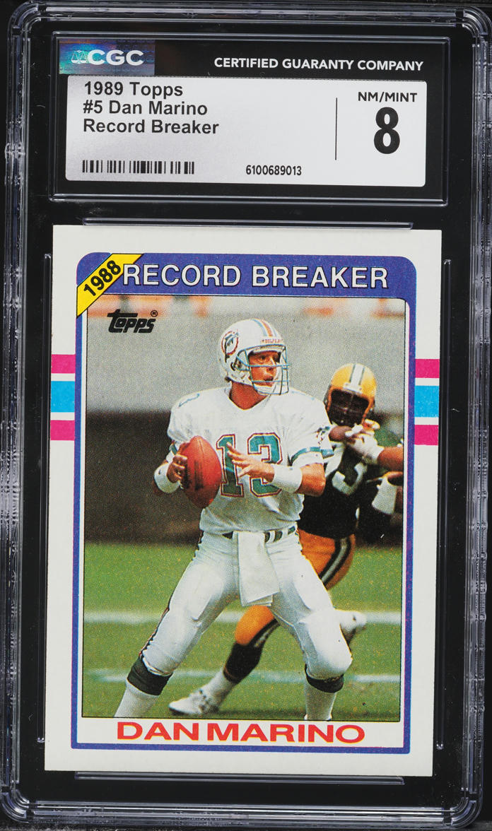 1989 Topps Record Braker Dan Marino #5 CGC 8 NM-MT