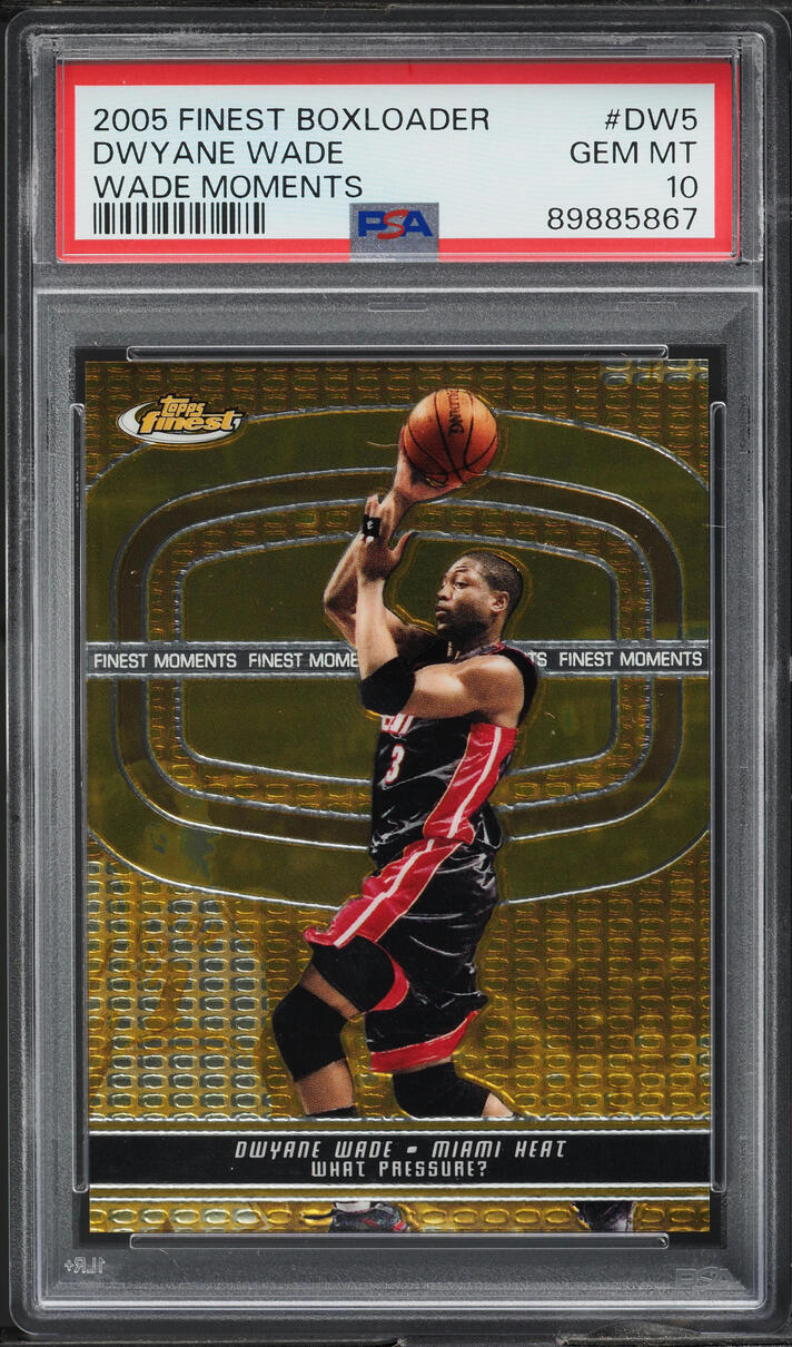 2005 Finest Boxloader Moments Dwyane Wade /399 #DW5 PSA 10 GEM MINT - Main Image