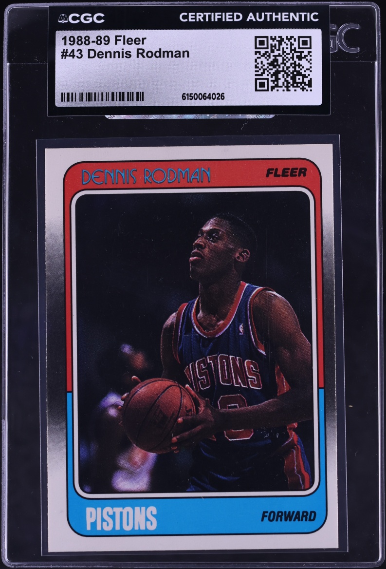 1988 Fleer Basketball Dennis Rodman ROOKIE #43 CGC AUTH