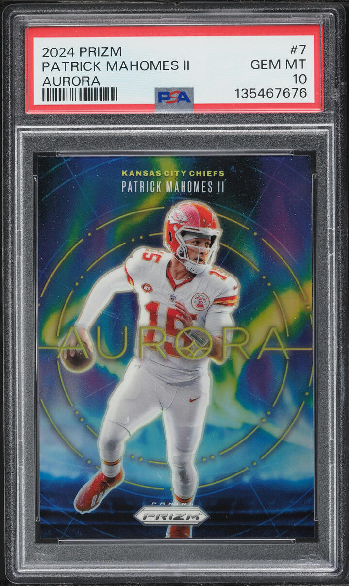 2024 Panini Prizm Aurora Patrick Mahomes II #7 PSA 10 GEM MINT
