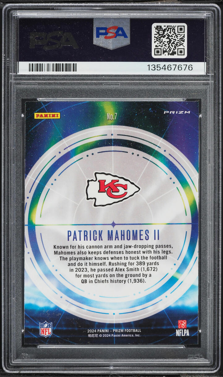 2024 Panini Prizm Aurora Patrick Mahomes II #7 PSA 10 GEM MINT