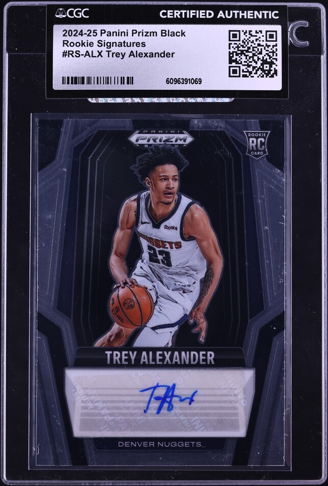 2024 Panini Prizm Black Trey Alexander ROOKIE AUTO #RS-ALX CGC