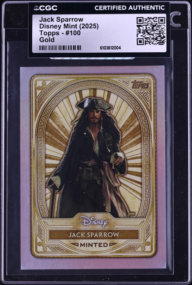2025 Topps Disney Mint Chrome Wave Refractor Jack Sparrow /50 #100
