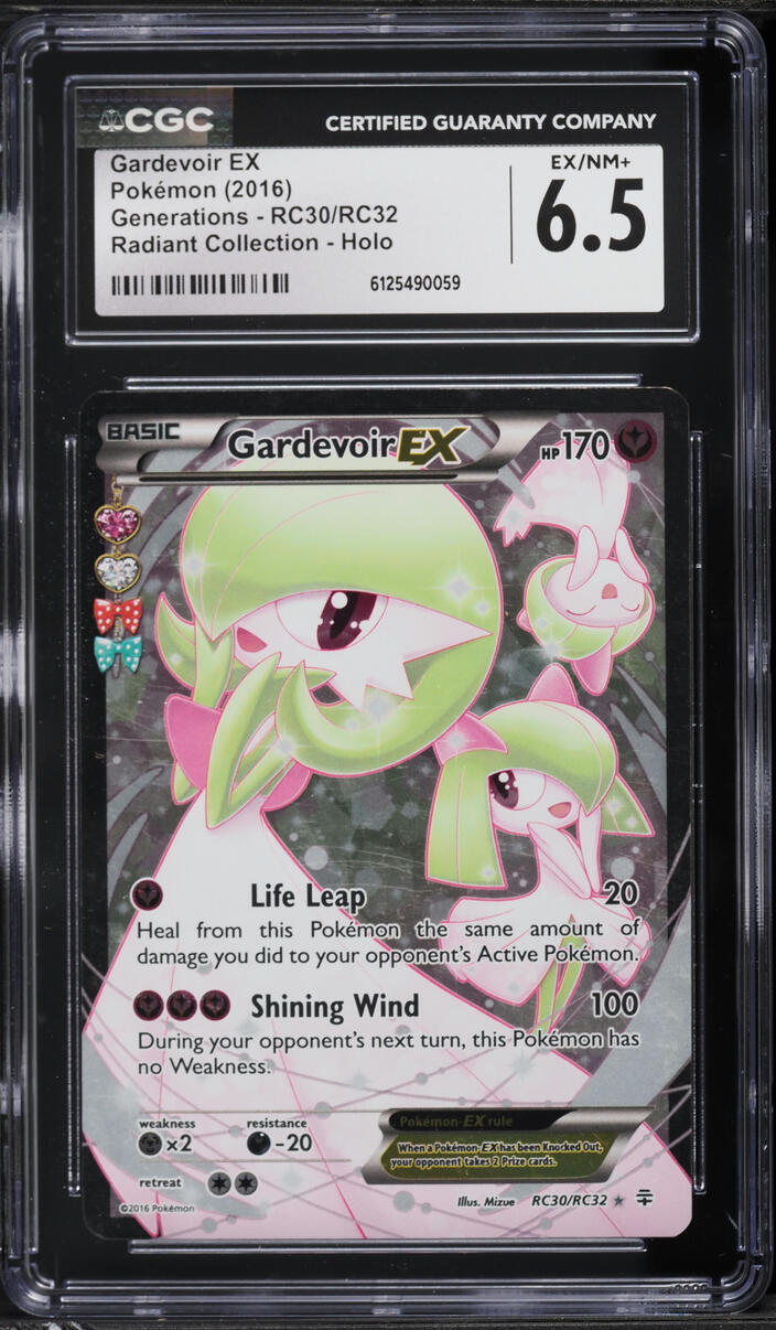 2016 Pokemon XY Generations Radiant Collection Full Art Gardevoir Ex #RC30 CGC 6.5 EXMT+