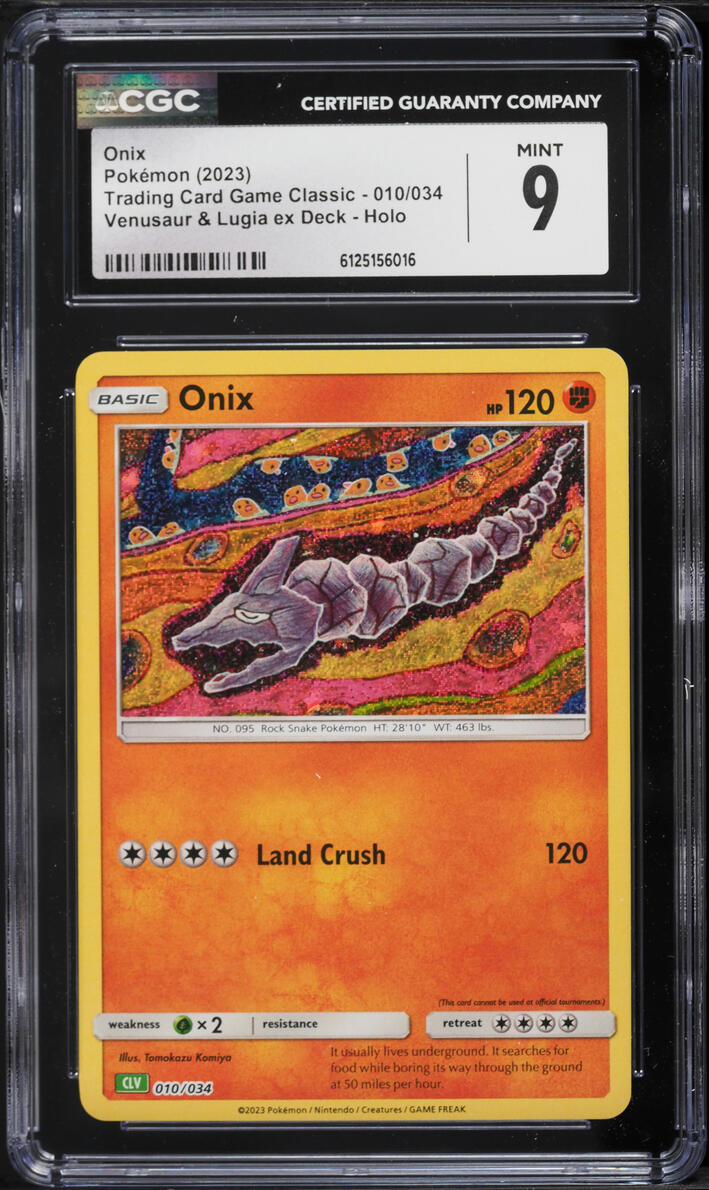 2023 Pokemon TCG Classic Collection Venusaur & Lugia Ex Deck Holo Onix #10 CGC 9 MINT