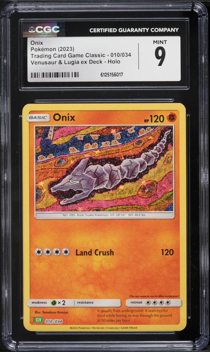 2023 Pokemon TCG Classic Collection Venusaur & Lugia Ex Deck Holo Onix #10 CGC 9 MINT