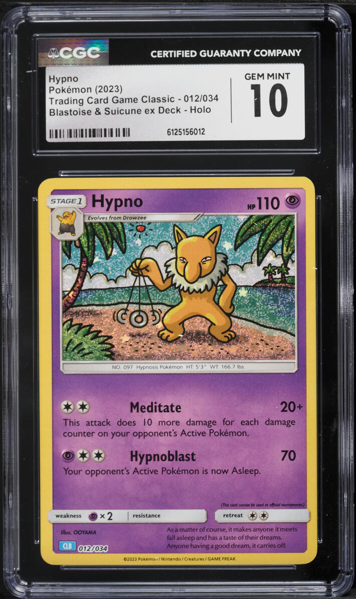 2023 Pokemon TCG Classic Blastoise & Suiciune Ex Deck Holo Hypno #12 CGC 10 GEM MINT