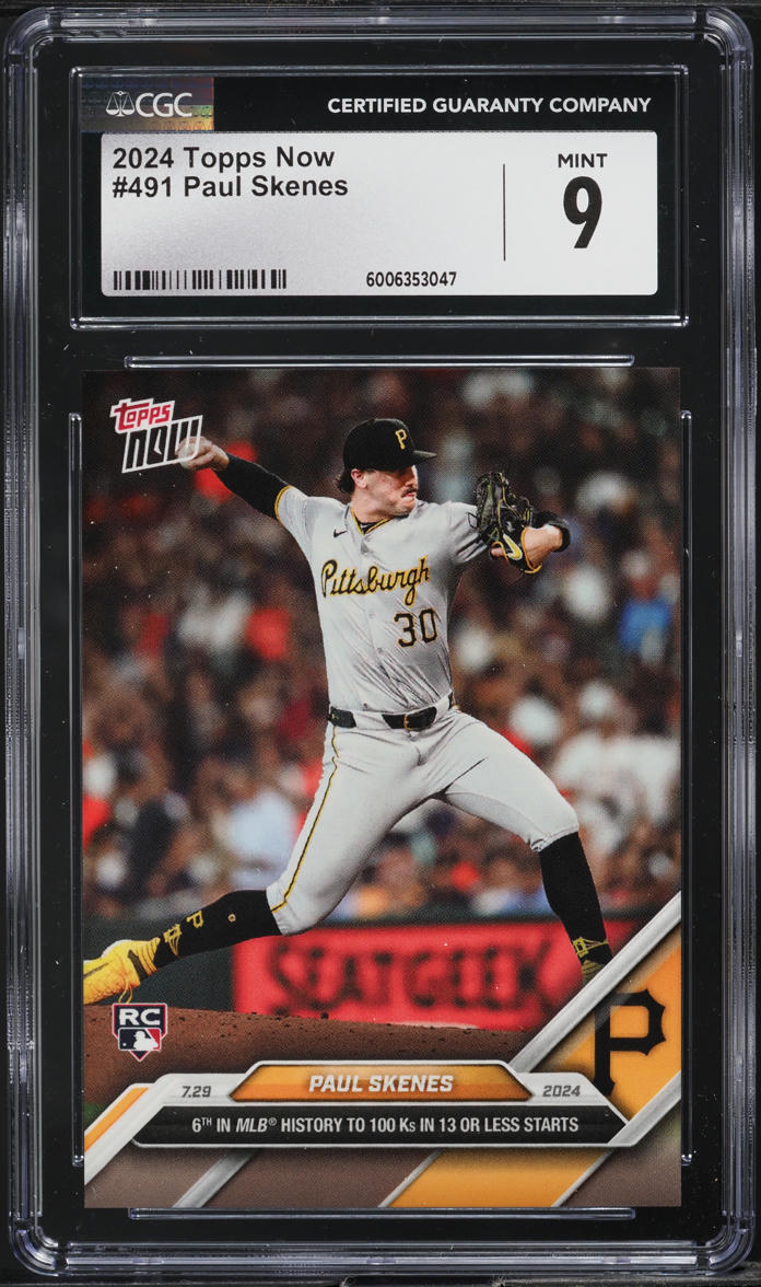 2024 Topps Now Paul Skenes ROOKIE #491 CGC 9 MINT