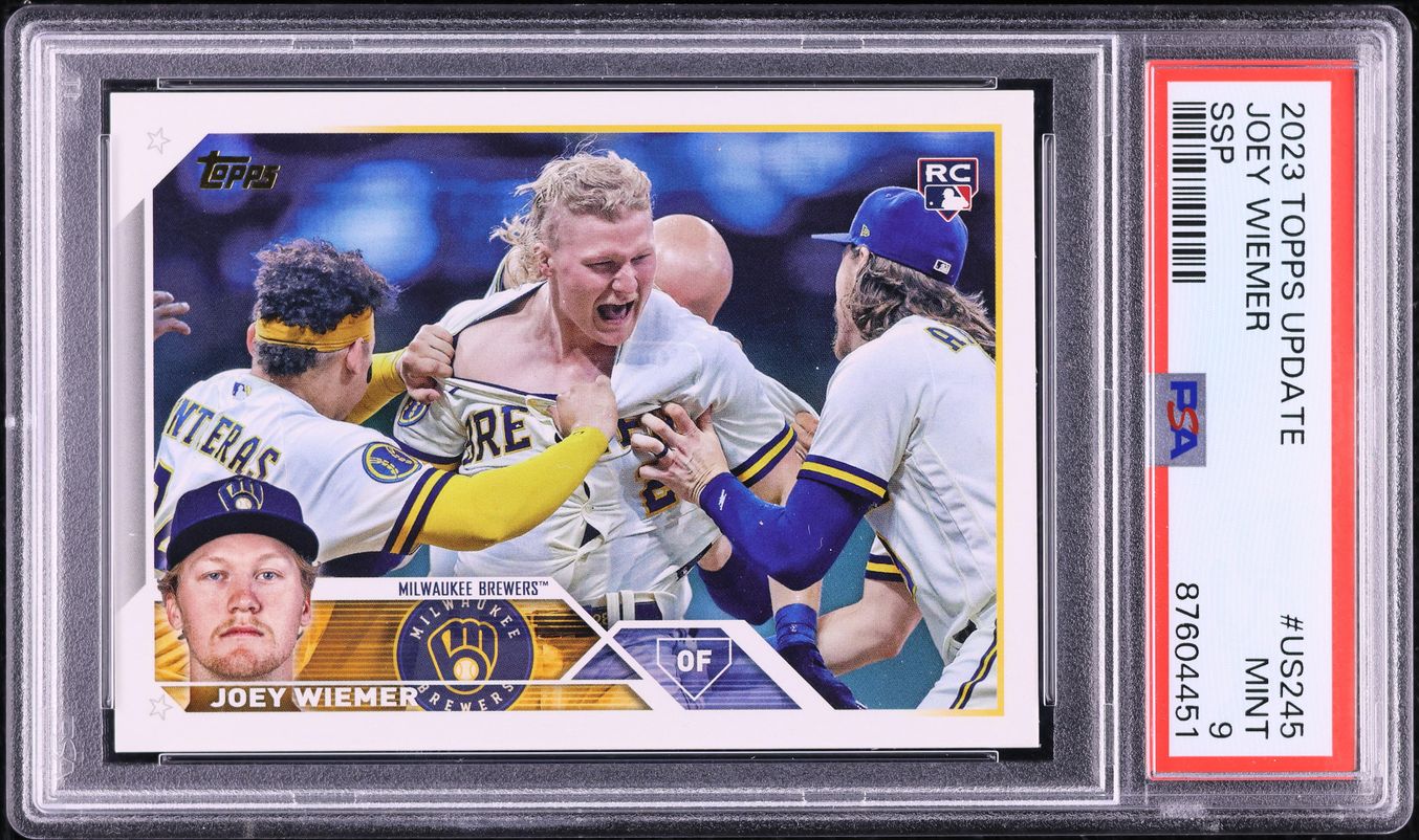 2023 Topps Update Joey Wiemer SSP ROOKIE #US245 PSA 9 MINT