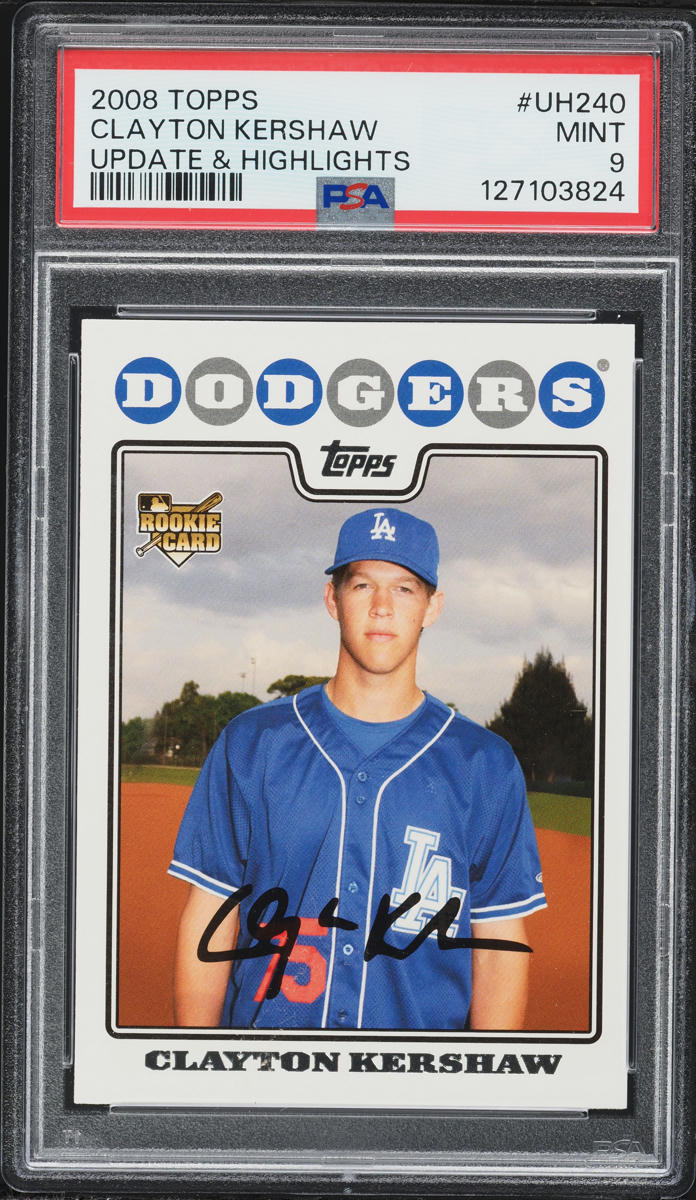 2008 Topps Update & Highlights Clayton Kershaw ROOKIE #UH240 PSA 9 MINT