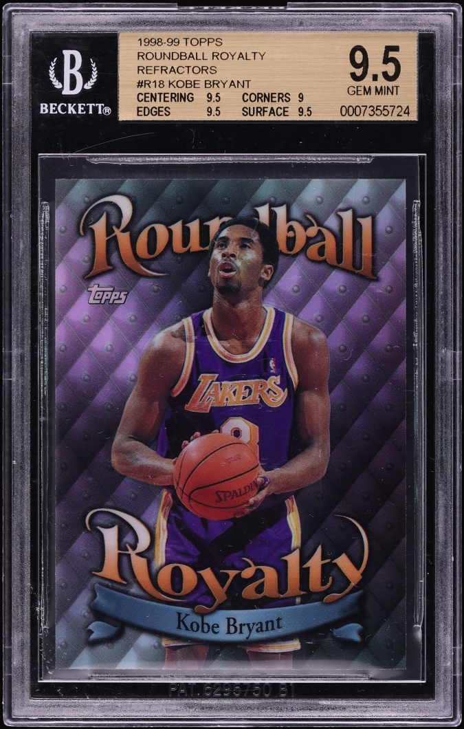 1998 Topps Roundball Royalty Refractor Kobe Bryant #R18 BGS 9.5 GEM MINT