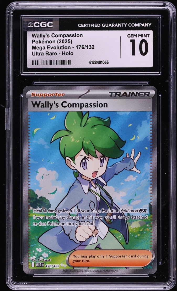2025 Pokemon Mega Evolution Full Art Wally's Compassion #176 CGC 10 GEM MINT