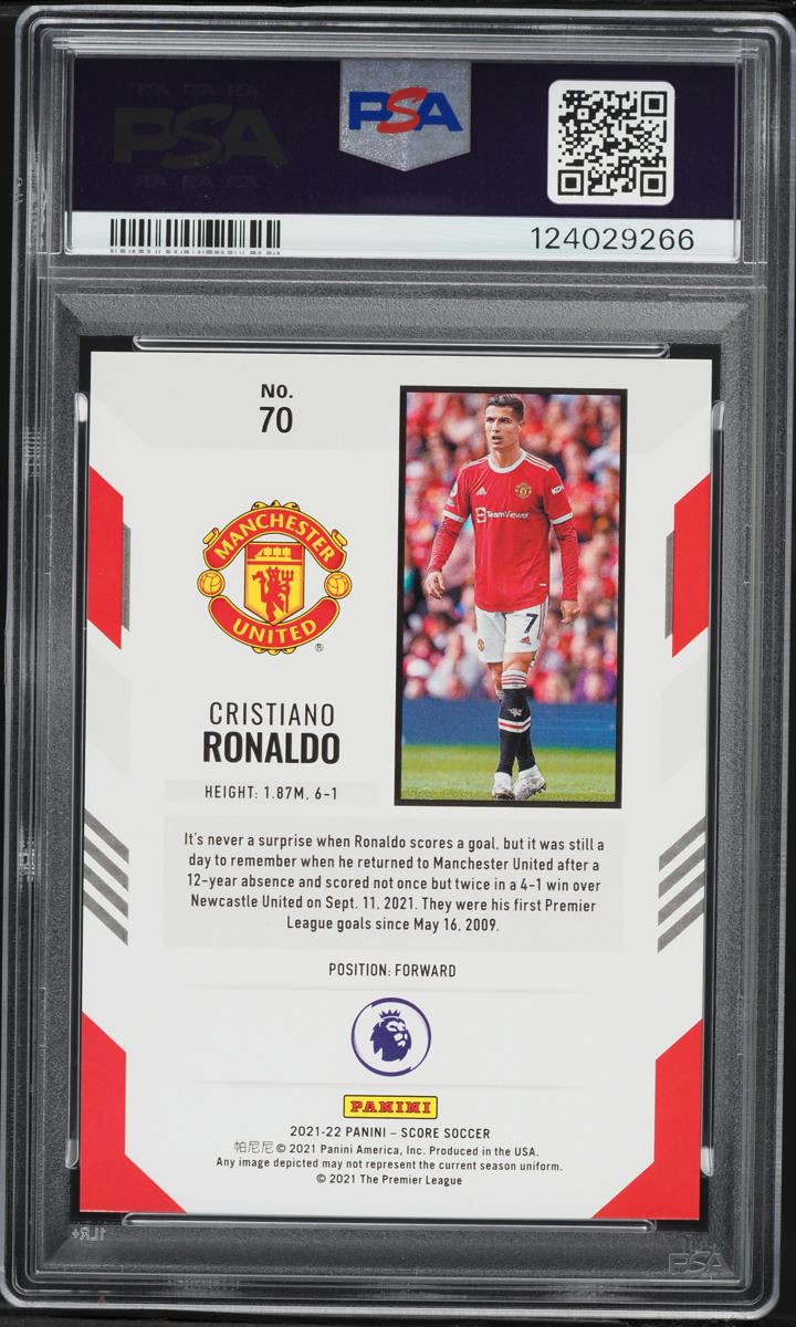 クリスティアーノ ロナウド Panini Prizm Silver PSA9 2019-20 Panini Prizm Cristiano Ronaldo Auto Silver /25 flashback