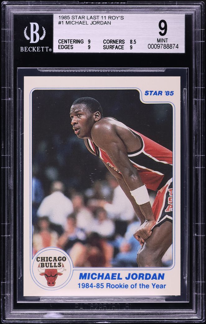 1985 Star Last 11 ROY's Michael Jordan ROOKIE #1 BGS 9 MINT