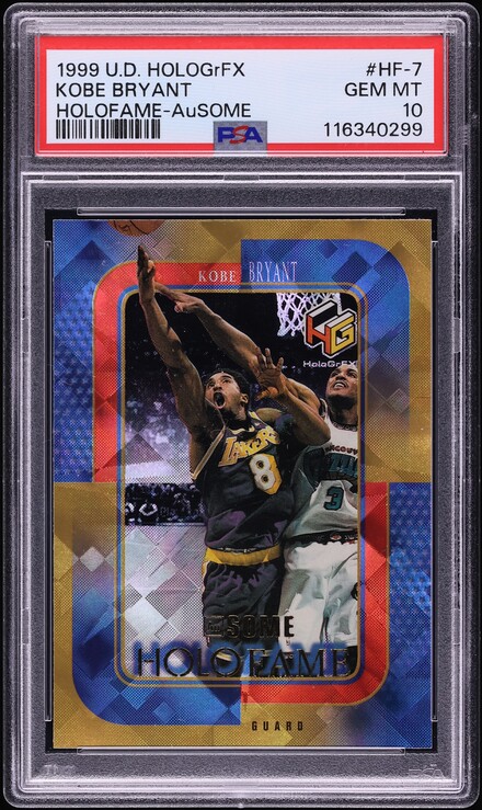 1999 Skybox Apex Cutting Edge Warp Tek Kobe Bryant /25 #5 BGS 9