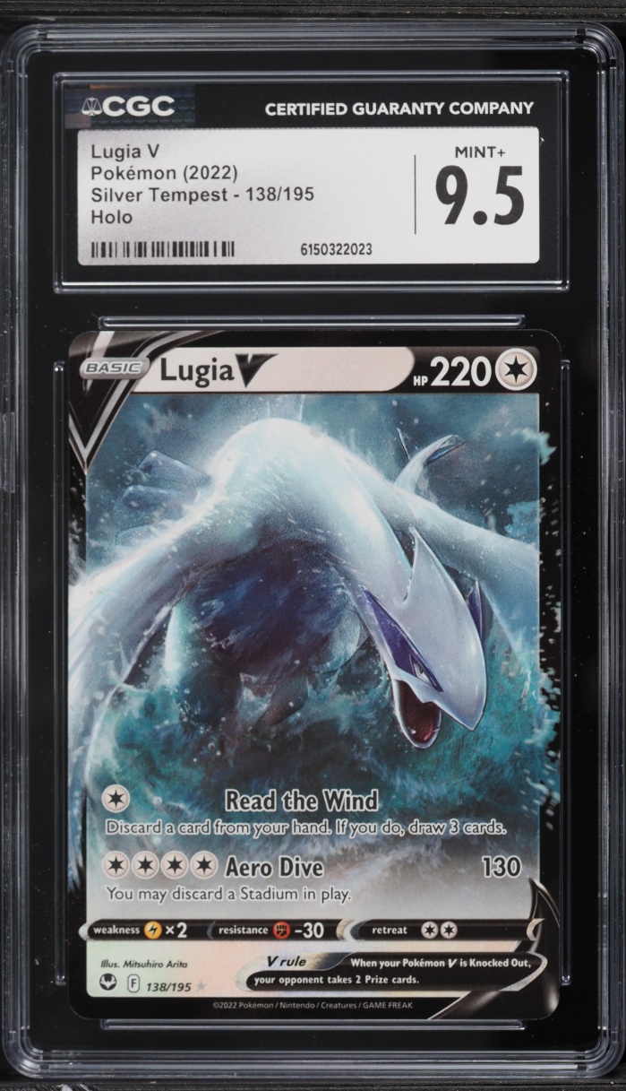 2022 Pokemon Sword & Shield Silver Tempest Lugia V #138 CGC 9.5 MINT+