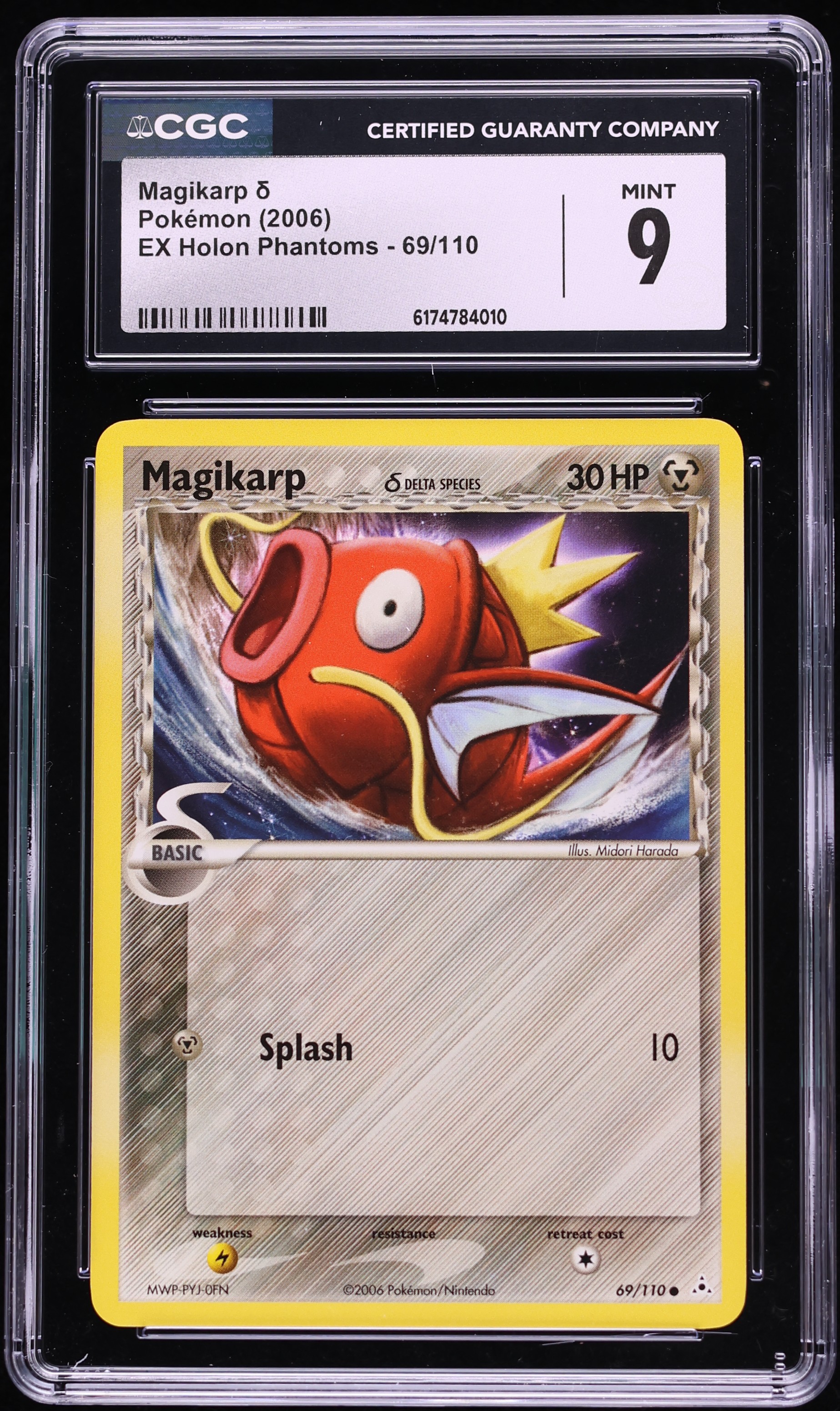 2006 Pokemon EX Holon Phantoms Holo Magikarp #69 CGC 9 MINT