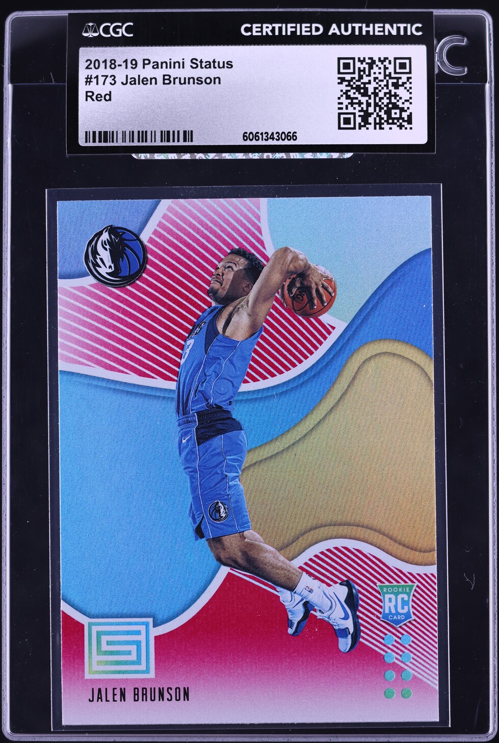 2018 Panini Status Red Jalen Brunson ROOKIE #173 CGC AUTH