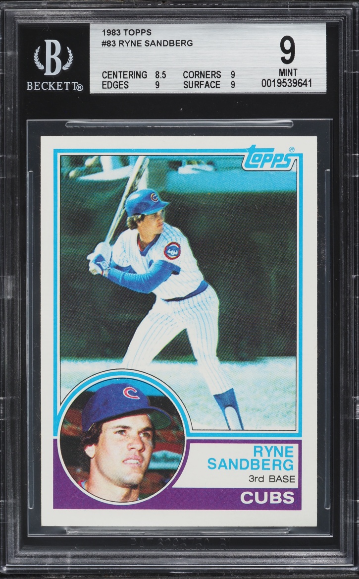 1983 Topps Ryne Sandberg ROOKIE #83 BGS 9 MINT