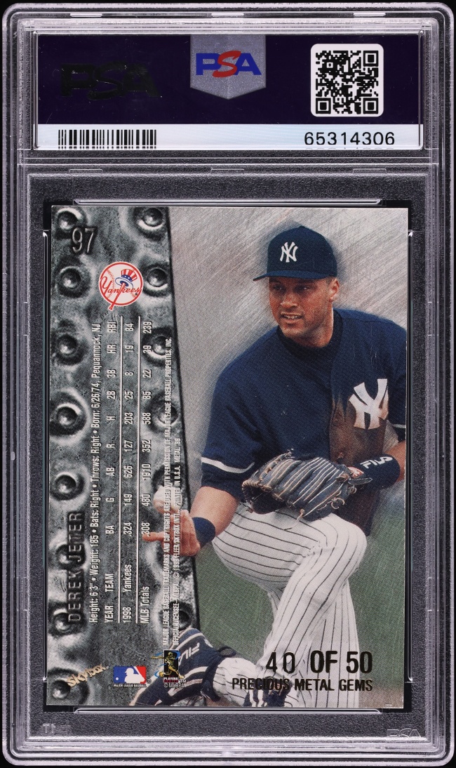 1999 Metal Universe Precious Metal Gems PMG Derek Jeter /50 #97 PSA 5 EX