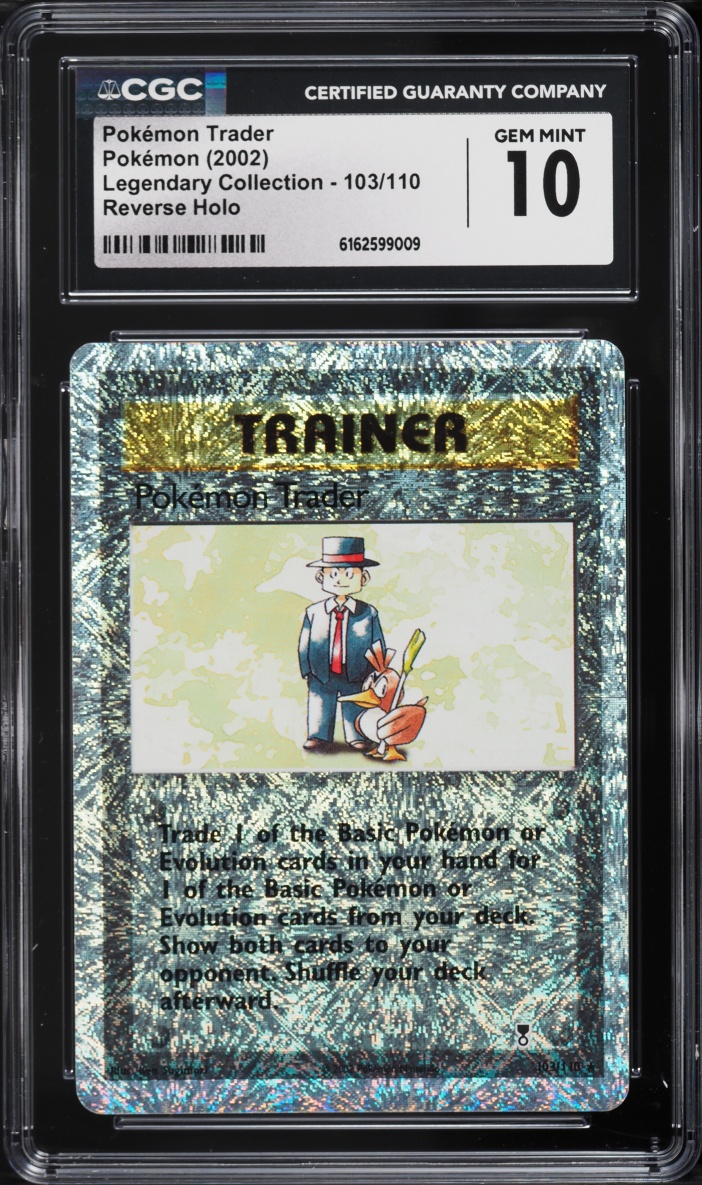 2002 Pokemon Legendary Collection Reverse Holo Pokemon Trader #103 CGC 10 GEM MINT