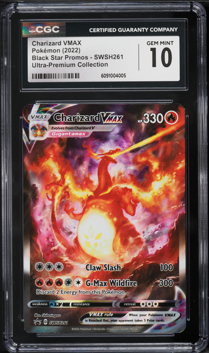 2022 Pokemon SWSH Promo Ultra Premium Full Art Charizard VMAX #SWSH261 CGC 10 GEM MINT