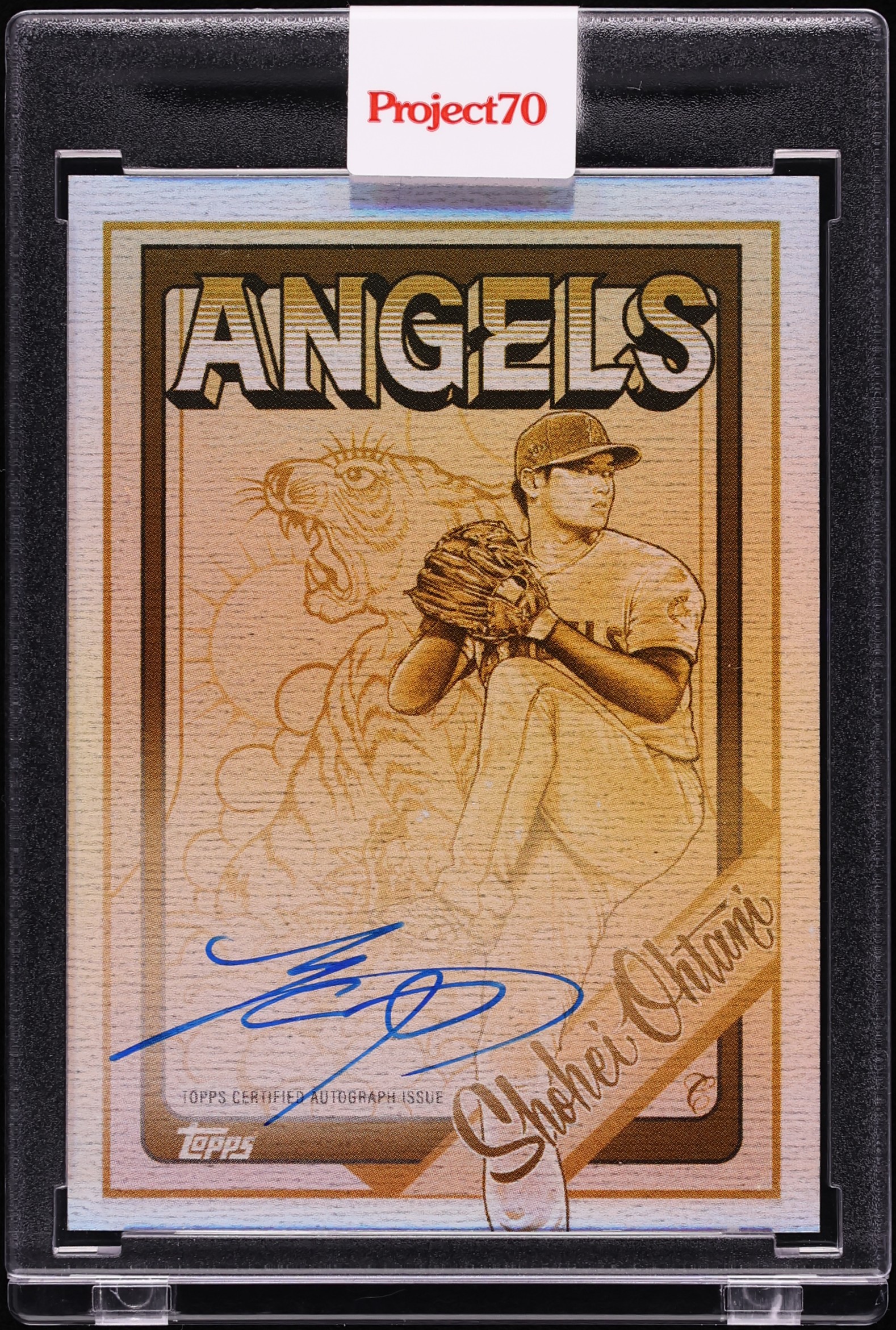 2021 Topps Project 70 By Mister Cartoon Gold Rainbow Foil Shohei