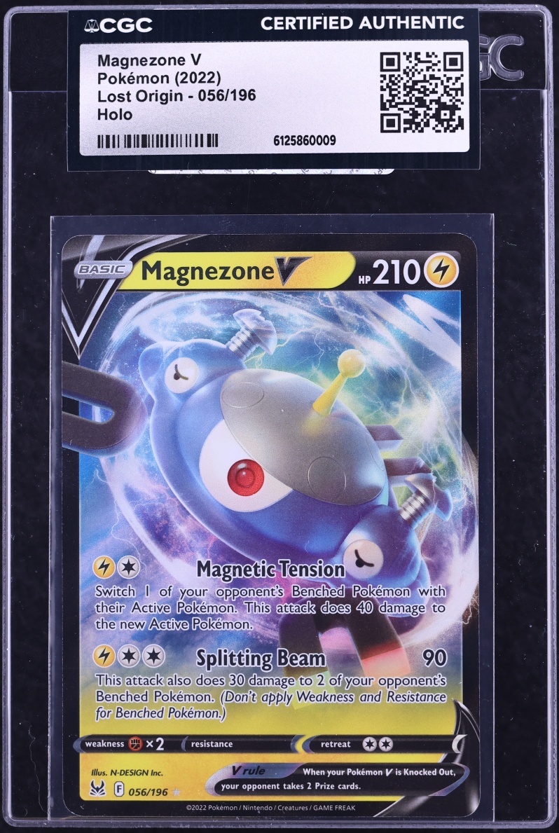 2022 Pokemon Sword & Shield Lost Origin Holo Magnezone V #56 CGC AUTH