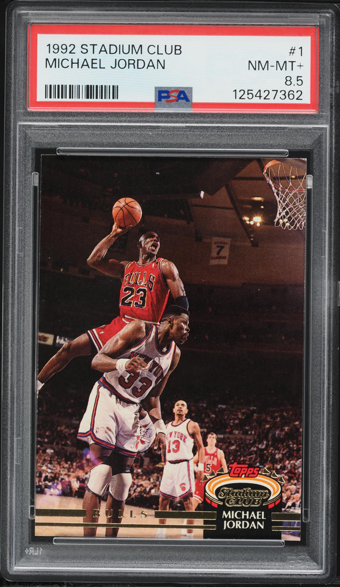 1992 Stadium Club Michael Jordan #1 PSA 8.5 NM-MT+