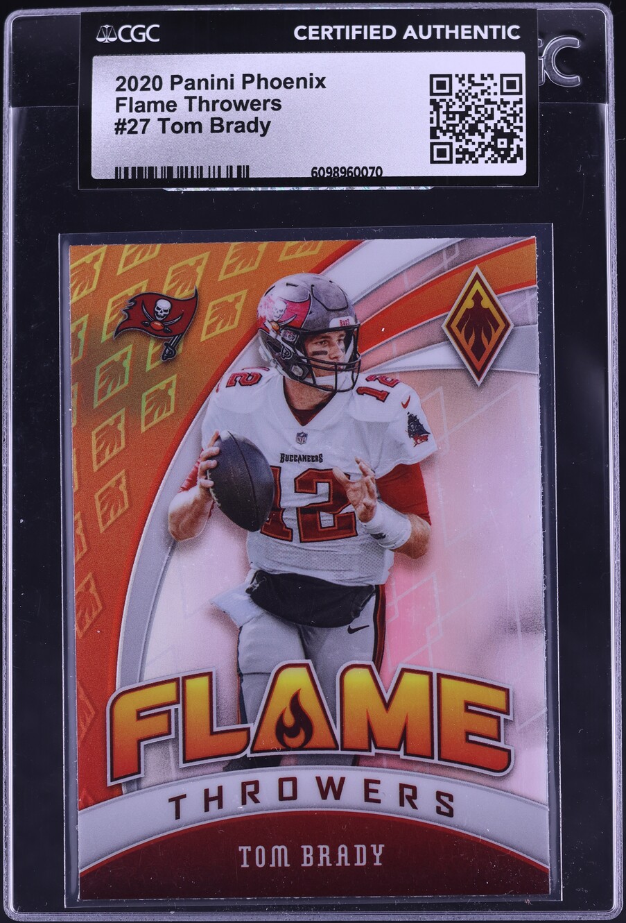 2020 Panini Phoenix Flame Throwers Tom Brady #27 CGC AUTH