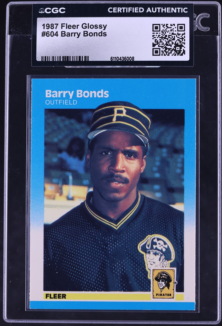 1987 Fleer Glossy Barry Bonds ROOKIE #604 CGC AUTH