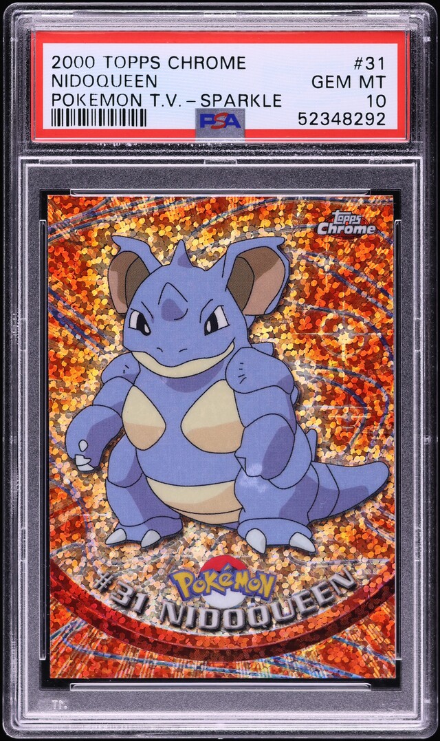 2000 Topps Chrome Pokemon Series 1 Sparkle Nidoqueen #31 PSA 10 GEM MINT