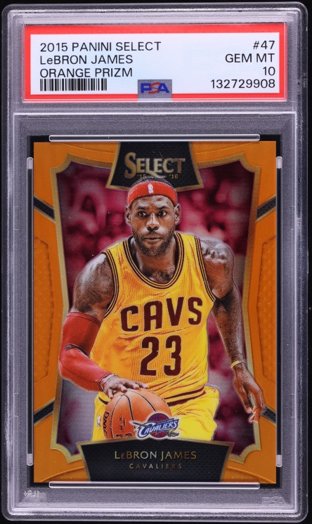 2015 Select Orange Prizm LeBron James /60 #47 PSA 10 GEM MINT
