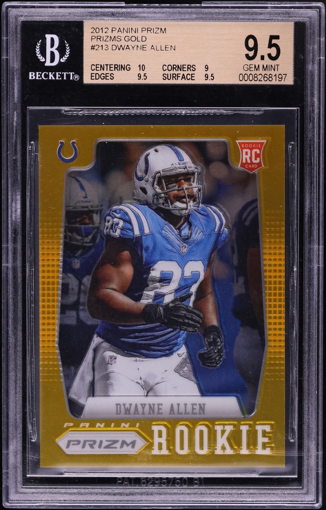 2012 Panini Prizm Gold Dwayne Allen ROOKIE 1/10 #213 BGS 9.5 GEM MINT