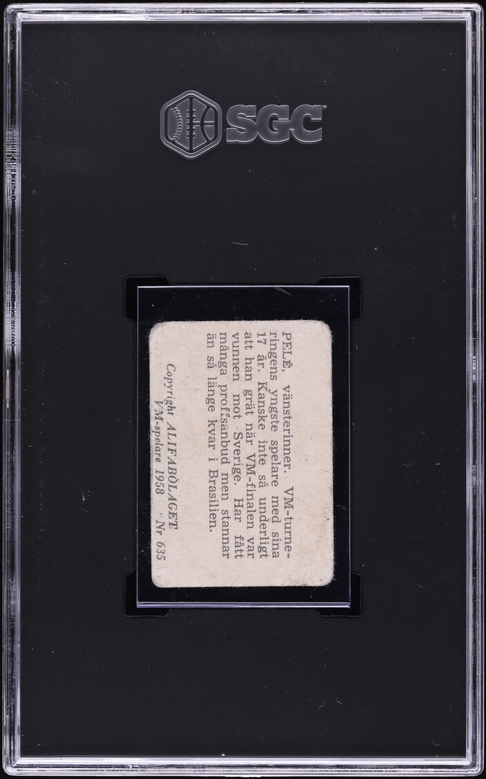 1958 Alifabolaget Soccer Pele ROOKIE #635 SGC 1 PR