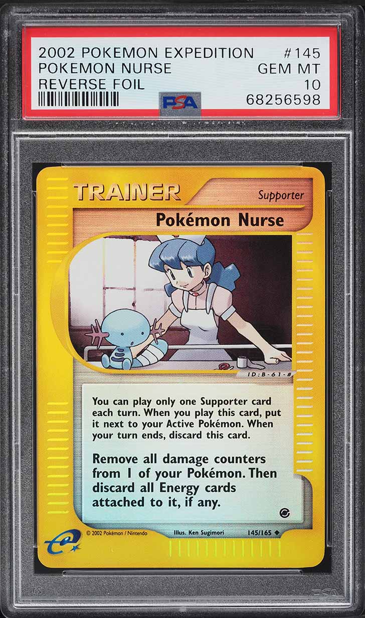 2002 Pokemon Expedition Reverse Holo Pokemon Nurse #145 PSA 10 GEM MINT