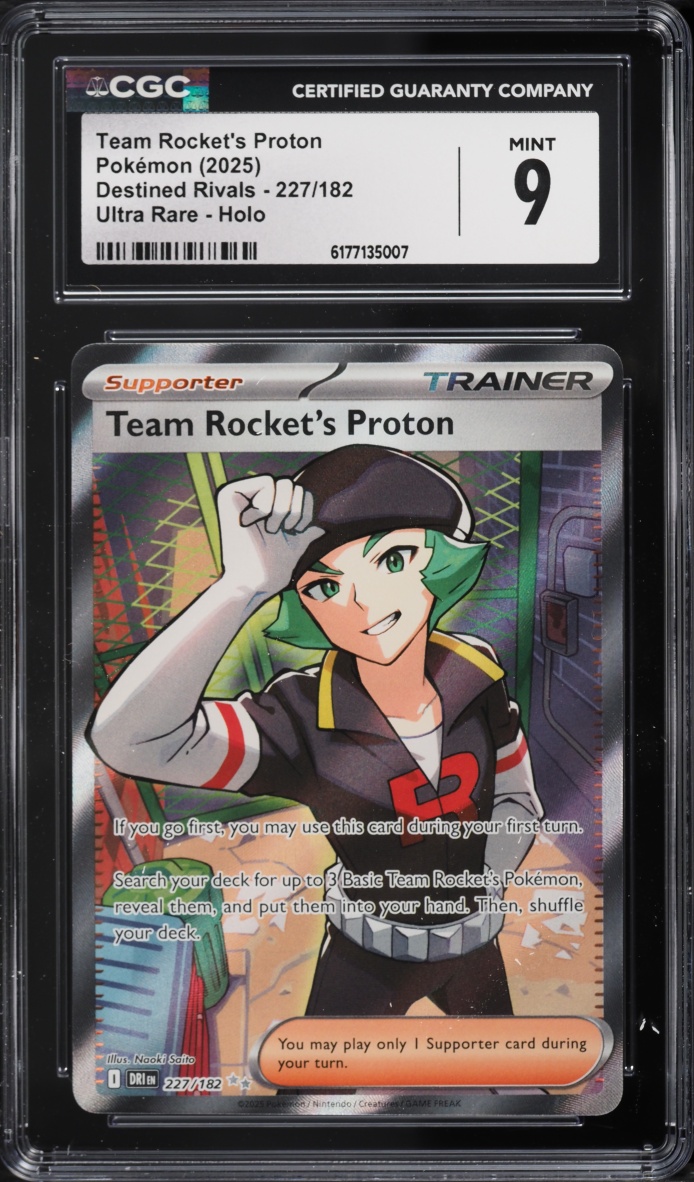 2025 Pokemon Scarlet & Violet Destined Rivals Full Art Team Rocket's Proton #227 CGC 9 MINT