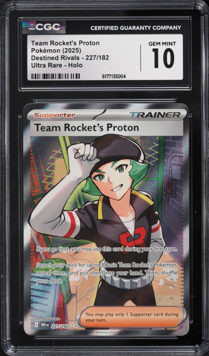 2025 Pokemon Scarlet & Violet Destined Rivals Full Art Team Rocket's Proton #227 CGC 10 GEM