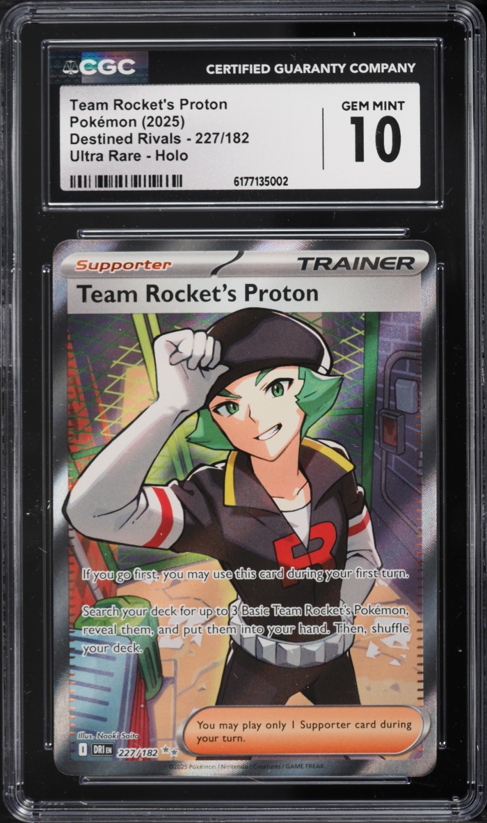 2025 Pokemon Scarlet & Violet Destined Rivals Full Art Team Rocket's Proton #227 CGC 10 GEM