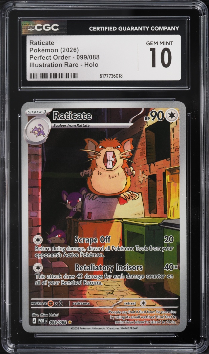 2026 Pokemon Mega Evolution Perfect Order IR Raticate #99 CGC 10 GEM MINT