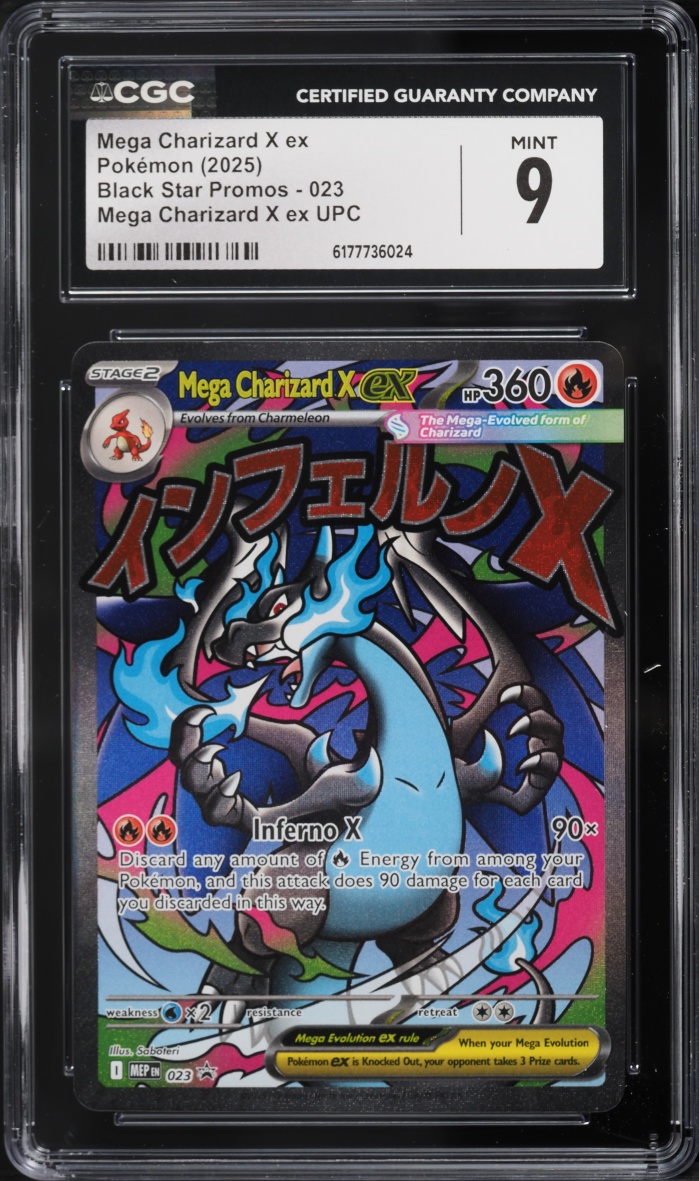2025 Pokemon Mega Evolution Promo Ultra Premium Full Art Mega Charizard X Ex #23 CGC 9 MINT
