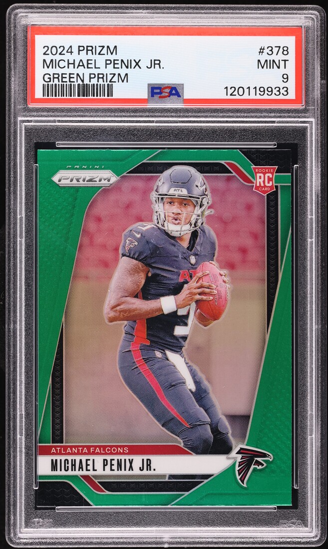 2024 Panini Prizm Green Michael Penix Jr. ROOKIE #378 PSA 9 MINT