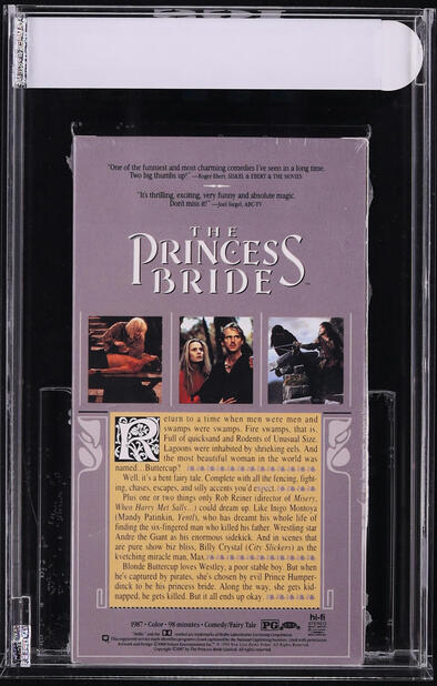 The Princess Bride (VHS) IGS 8.5 Box 7.5 Seal