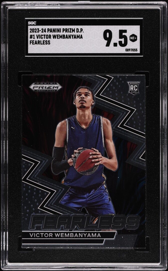 2023 Panini Prizm Draft Picks Fearless Victor Wembanyama ROOKIE #1 SGC 9.5 MINT+