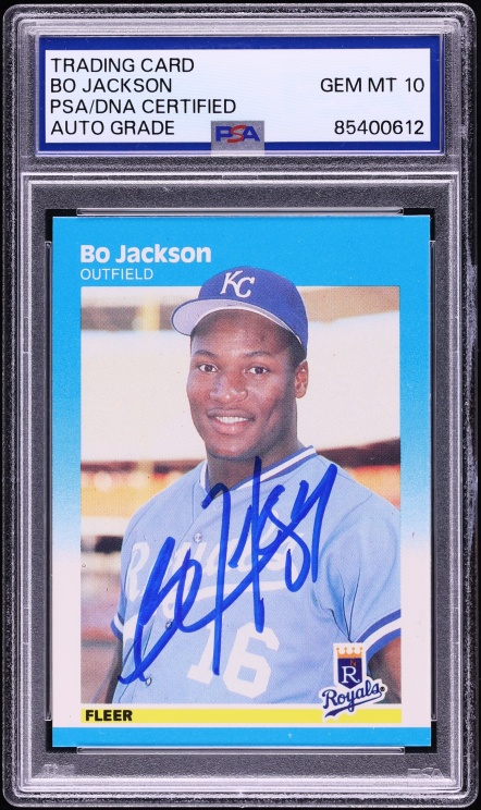 Bo Jackson Signed Autographed Trading Card AUTO PSA/DNA 10