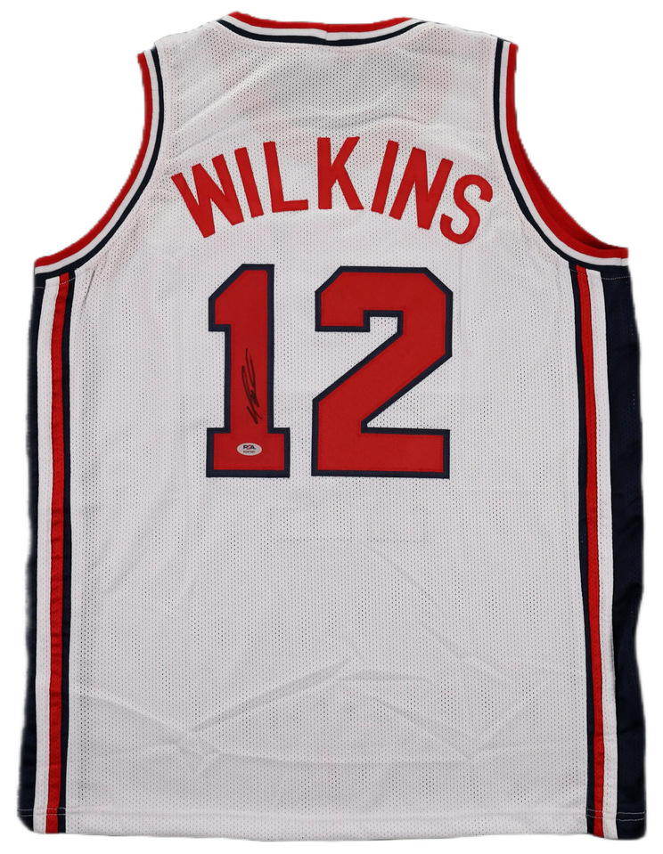 Dominique Wilkins Signed Atlanta Hawks Basketball Jersey - PSA/DNA